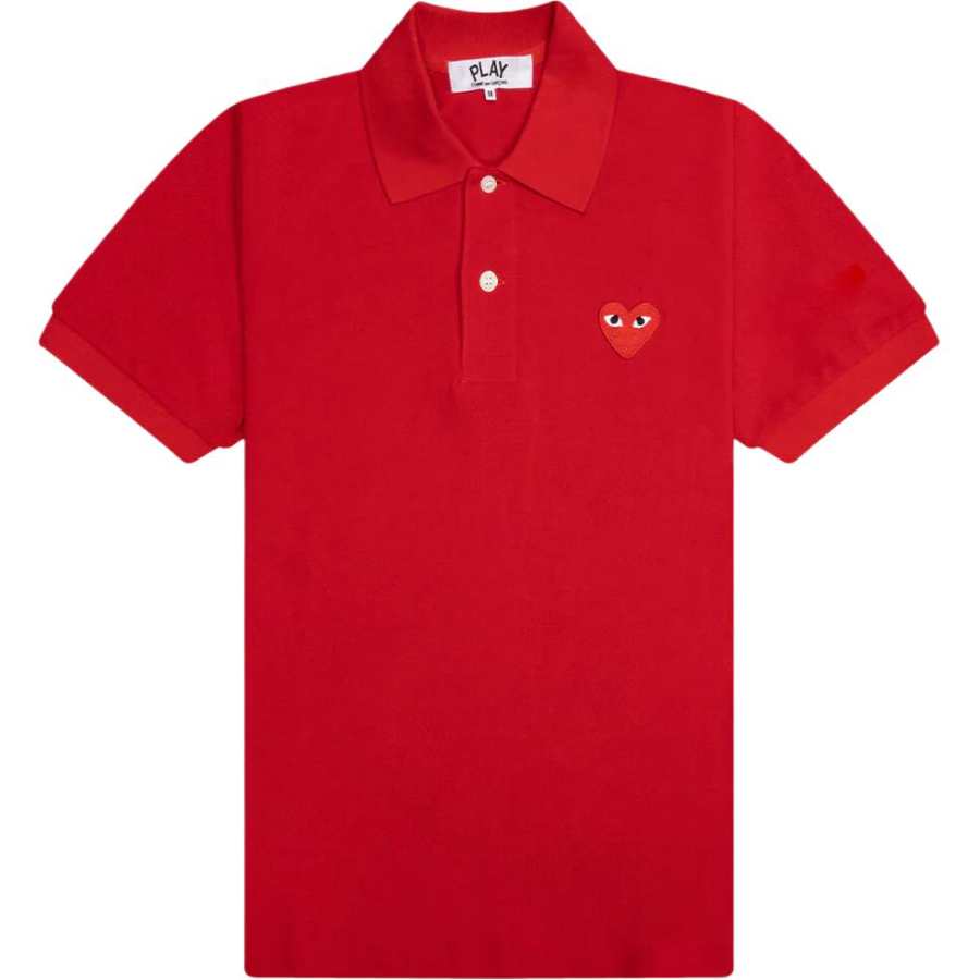 CDG Play Polo Shirt Women's Red