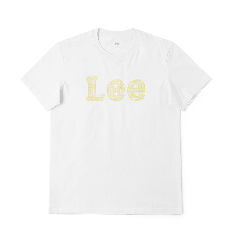 Lee Lee T Shirts Men's White Crew Neck Moderate