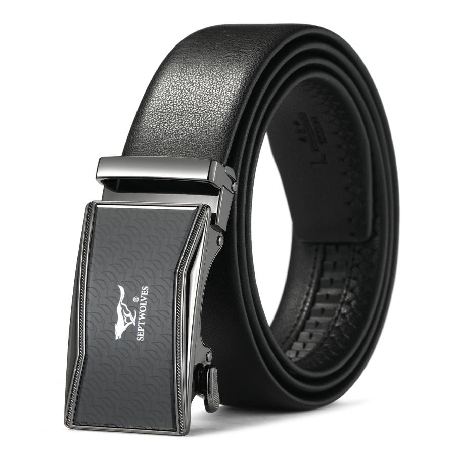 SEPTWOLVES SEPTWOLVES Split Cow Leather Belts Men's Width 3.5CM