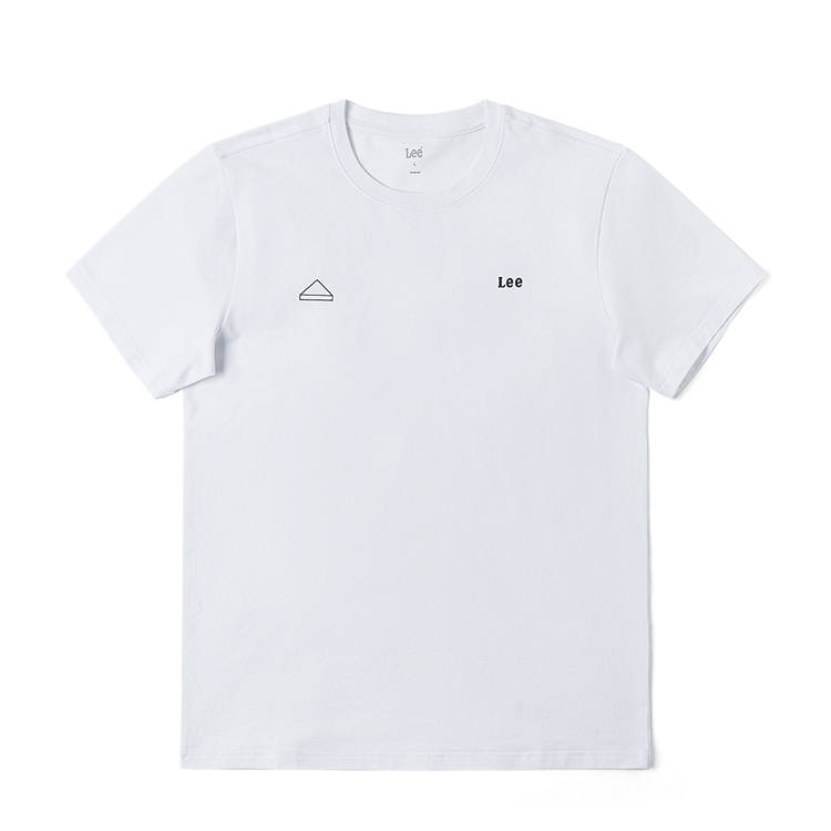 Lee Lee T Shirts Men's White Crew Neck Moderate