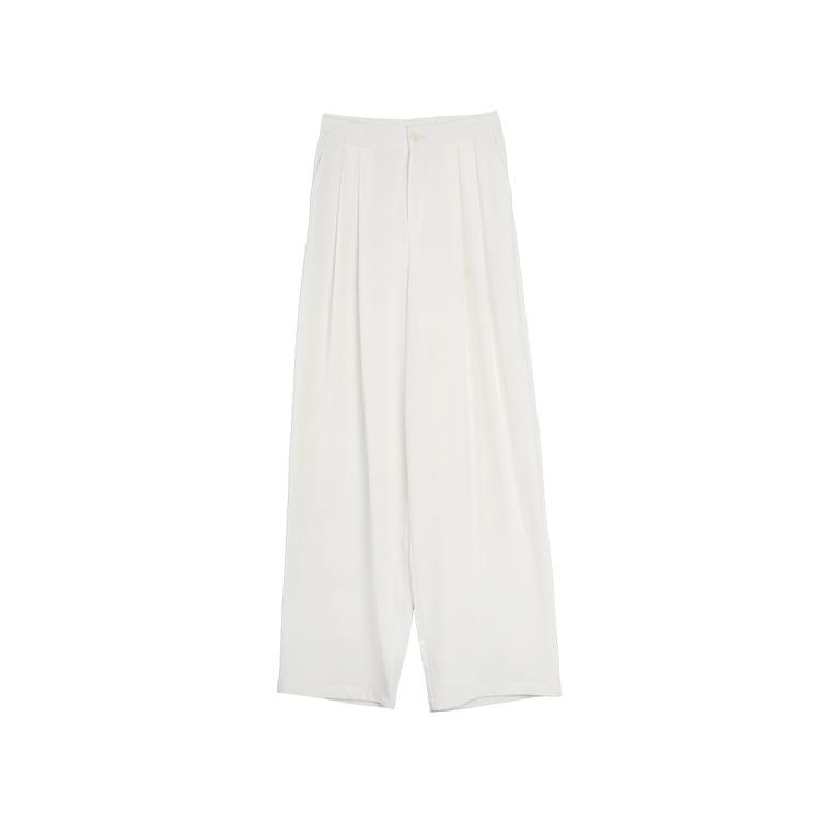 ELLE Casual Pants Women's White Moderate Wide Leg Pants