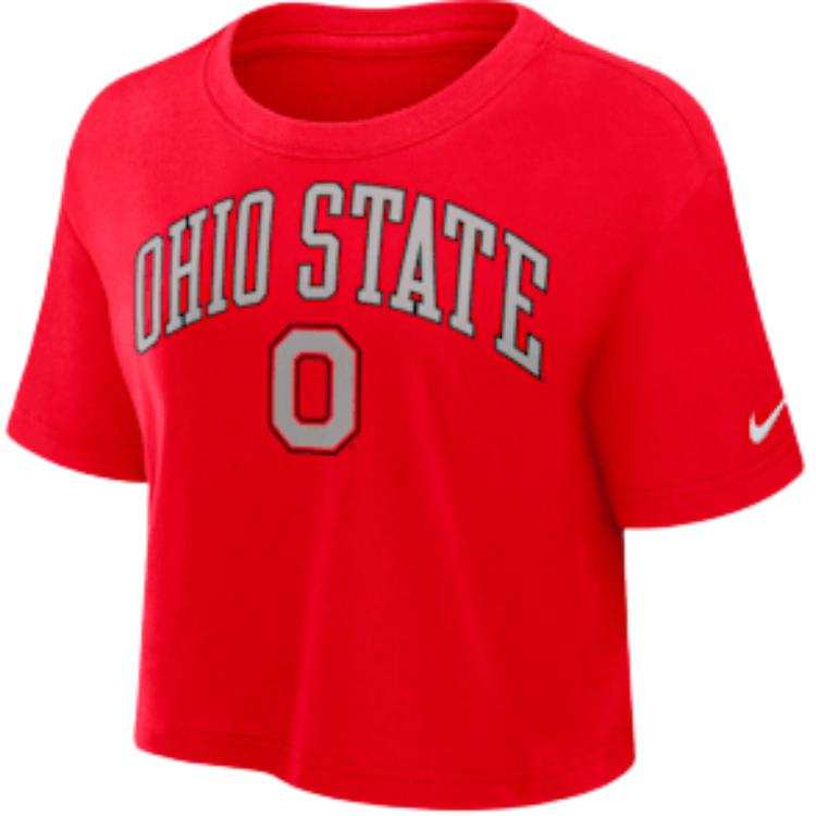 Nike Nike Ohio State Athletic Prep Arch Women's Nike Dri-FIT College Cropped T-Shirt
