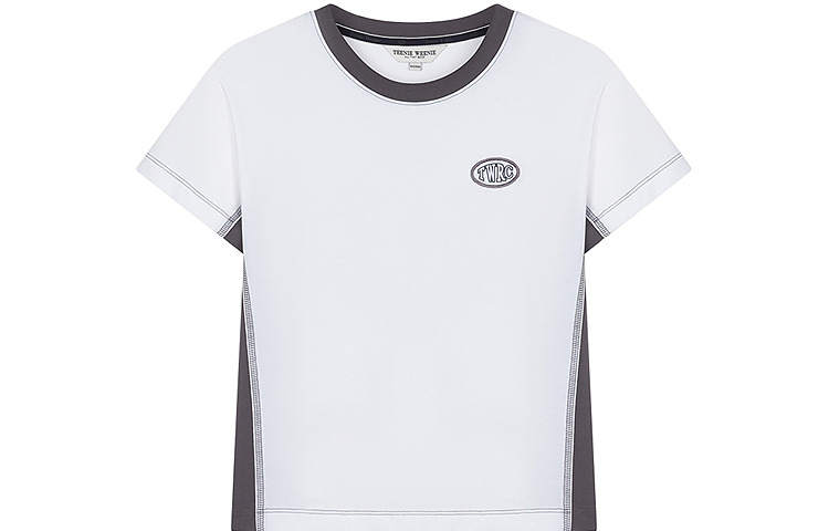 Teenie Weenie T Shirts Women's White Crew Neck Moderate Straight Fit