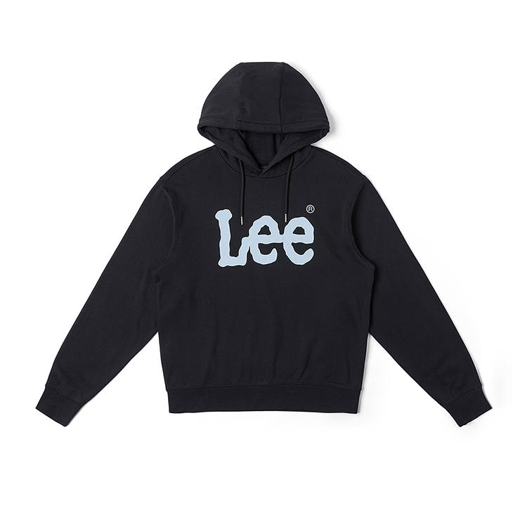 Lee Lee Sweatshirts Men's Black Hooded Moderate