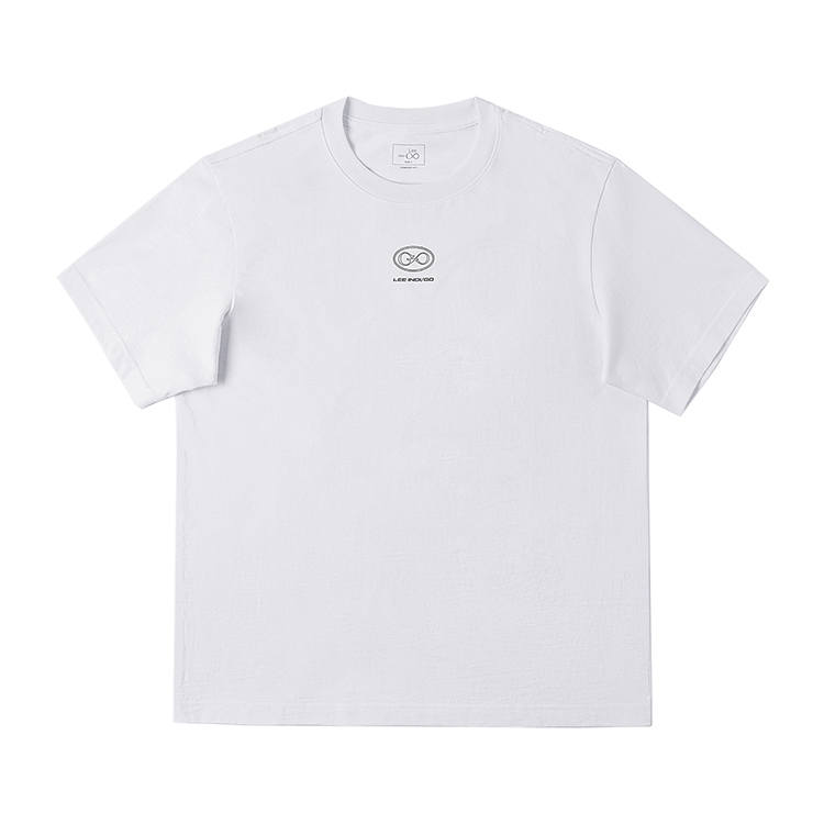 Lee Lee T Shirts Men's White Crew Neck Moderate