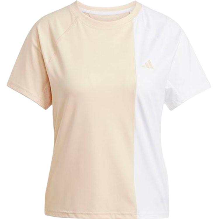 Adidas Adidas Clothing T Shirts Women's Beige Crew Neck