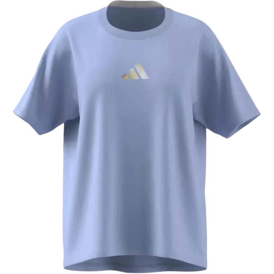 Adidas Adidas Clothing T Shirts Women's Blue Crew Neck