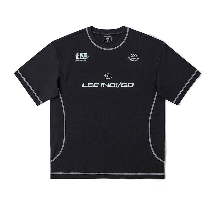 Lee Lee T Shirts Men's Black Crew Neck Thin