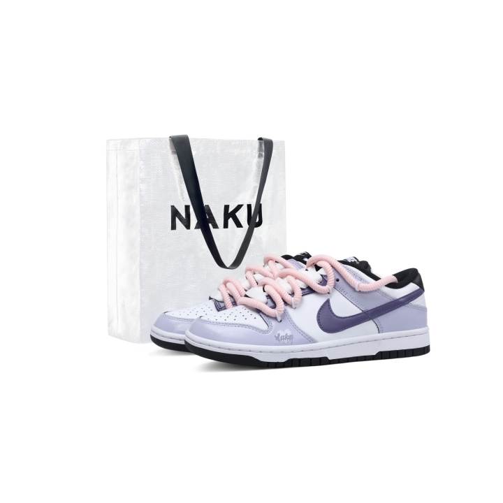 Nike Nike Dunk Height Increasing Balance Abrasion Resistant Lightweight Low top Skateboard Shoes Women's White Purple
