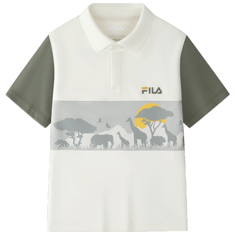 FILA KIDS Polo Shirt Steam White Children Aged 3 7 Years Old
