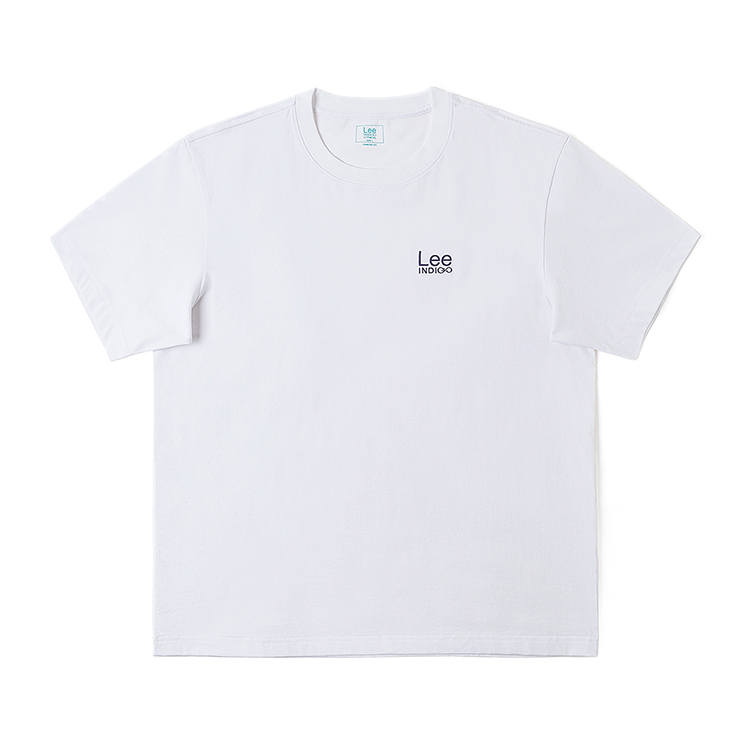 Lee Lee T Shirts Men's White Crew Neck Thin