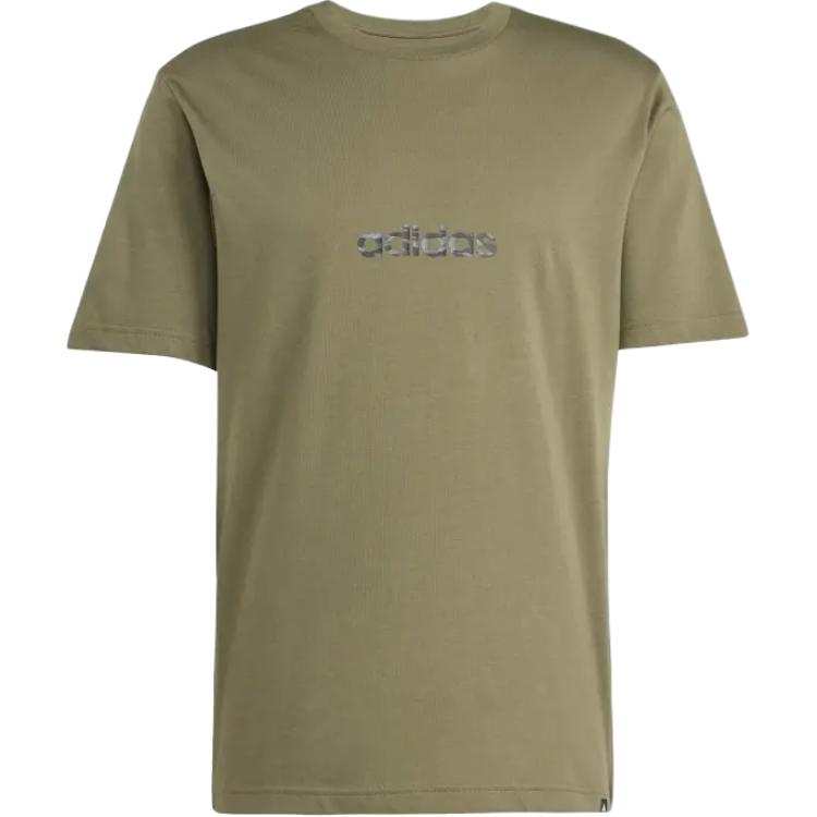 Adidas Adidas Clothing T Shirts Men's Green Crew Neck Straight Fit