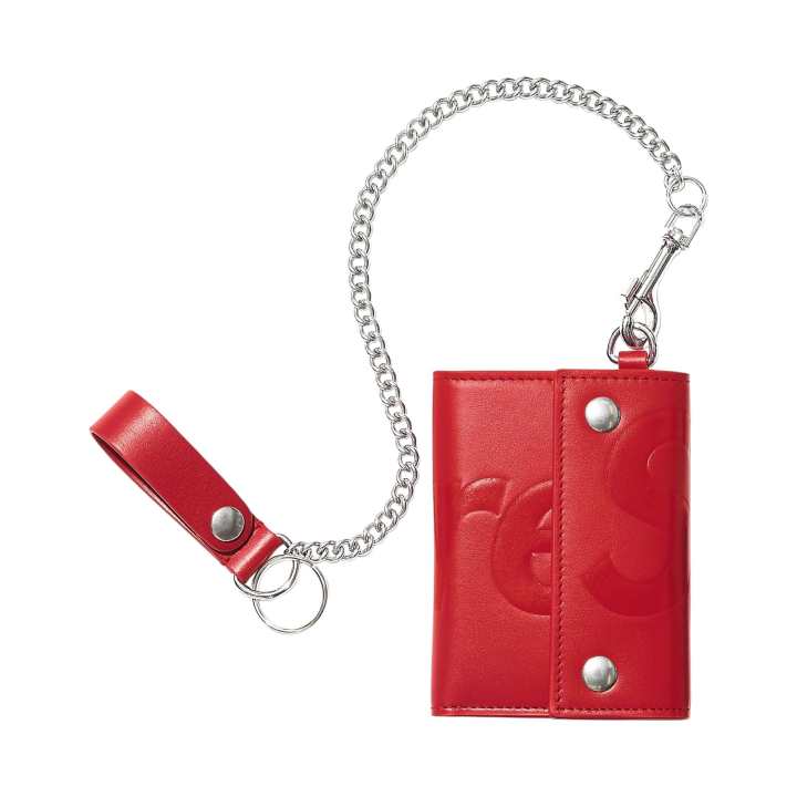 Supreme Supreme Calfskin Wallet Unisex Red
