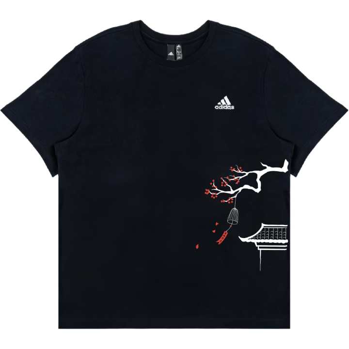 Adidas Adidas T Shirts Unisex Black Crew Neck Straight Fit