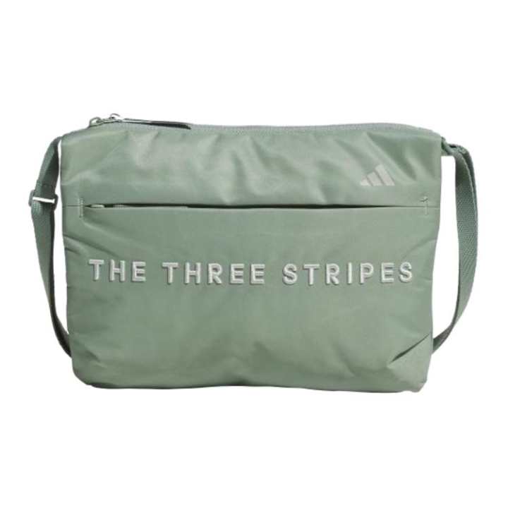 Adidas Adidas Recycled Polyester Crossbody Bag, Shoulder Bag Unisex Silver Green