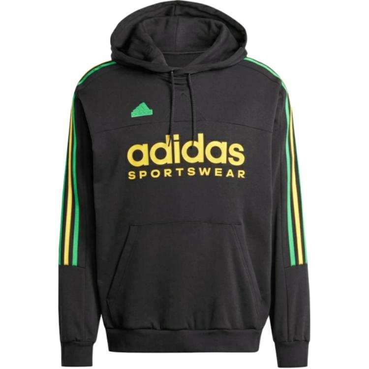 Adidas Adidas Clothing Sweatshirts Men's Black Hooded Moderate