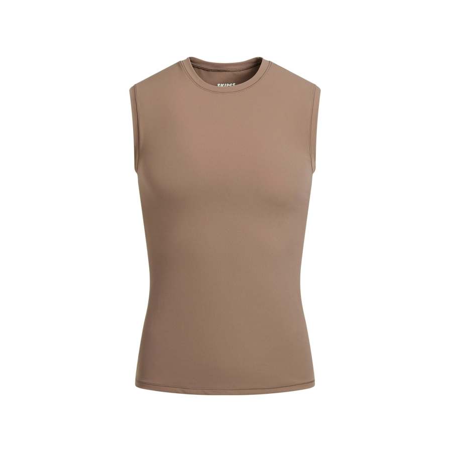 Skims Tank Tops Men's UMBER/Earth Tone Crew Neck Moderate Straight Fit
