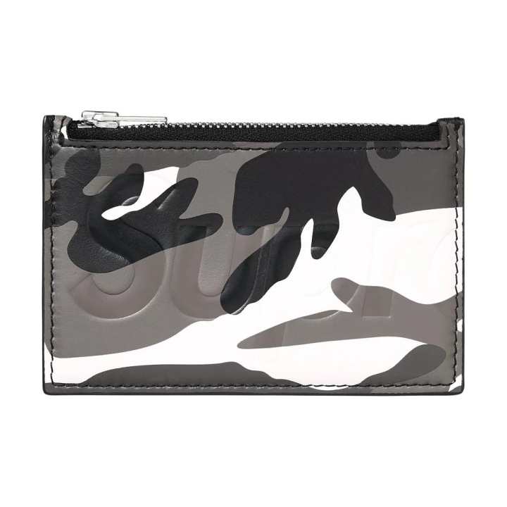 Supreme Supreme Leather Card Holder Unisex Snow Camouflage