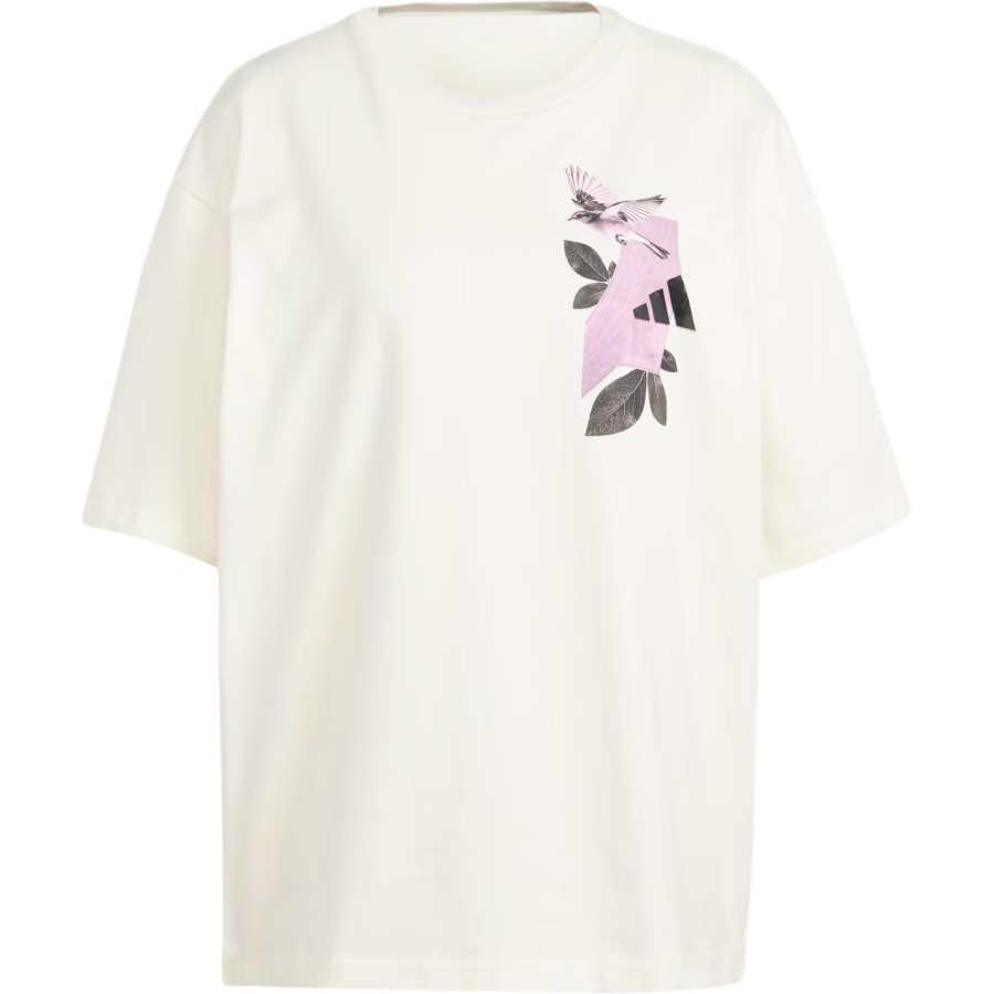 Adidas Adidas Clothing T Shirts Women's Ecru Crew Neck
