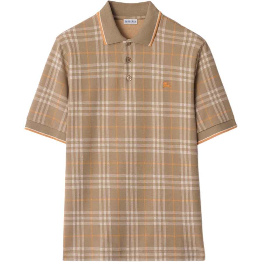 Burberry Logo Embroidered Checked Polo Shirt