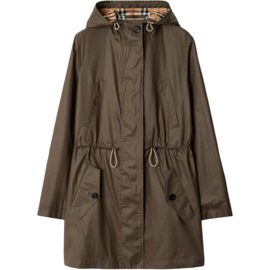 Burberry gabardine parka coat
