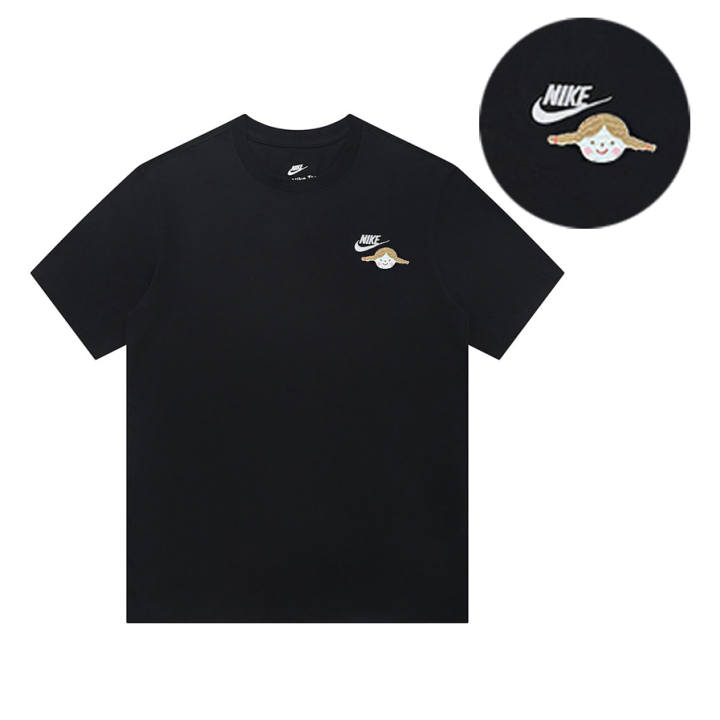 Nike Nike T Shirts Unisex Black Crew Neck Straight Fit