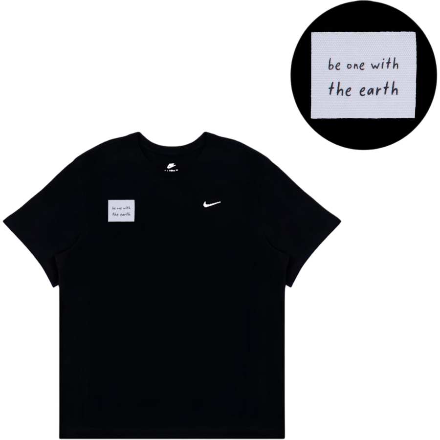 Nike Nike T Shirts Men's Black Crew Neck Moderate Straight Fit