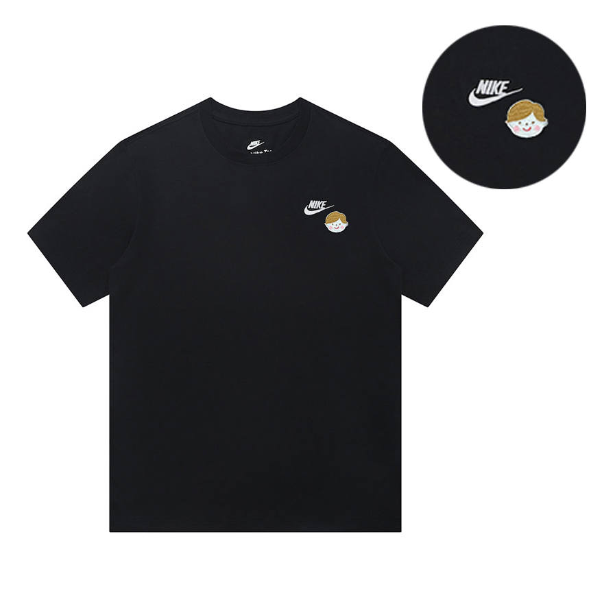 Nike Nike T Shirts Unisex Black Crew Neck Moderate Straight Fit