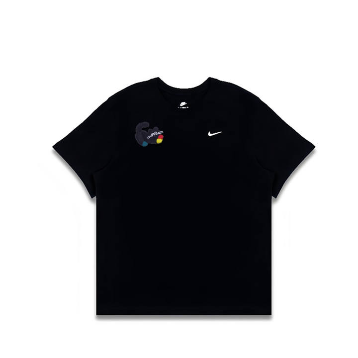 Nike Nike T Shirts Men's Black Crew Neck Moderate Straight Fit