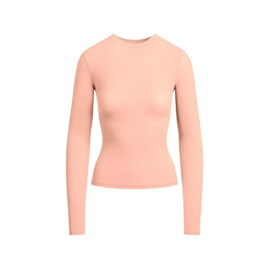 Skims T Shirts Women's DESERT CLAY/Desert Clay Crew Neck