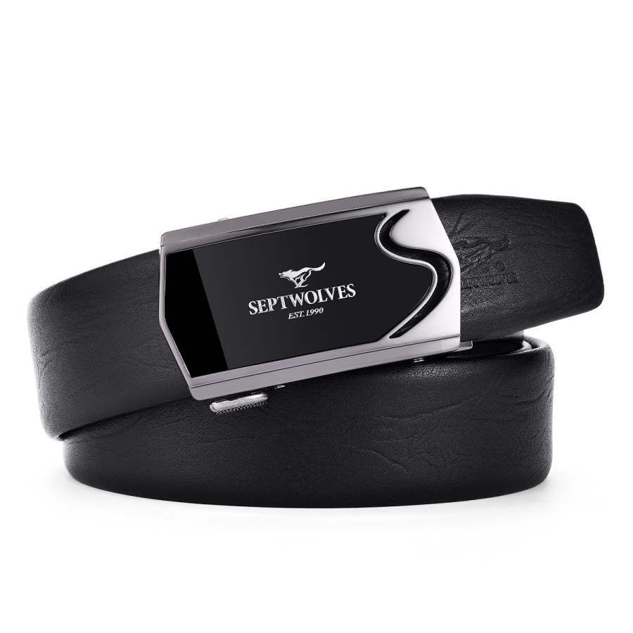 SEPTWOLVES SEPTWOLVES Top Grain Cow Leather Belts Men's Width 3.5CM