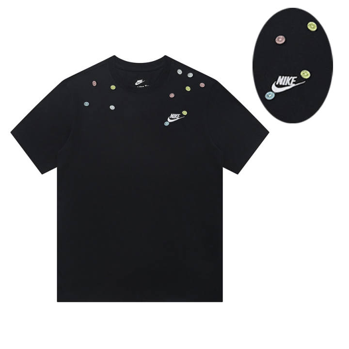 Nike Nike T Shirts Unisex Black Crew Neck Straight Fit