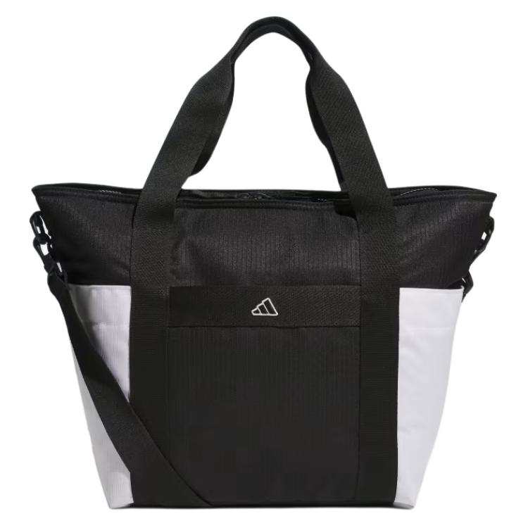 Adidas Adidas Polyester Tote Bag, Shopping Bag, Shoulder Bag, Crossbody Bag, Handbag Women's Black & White