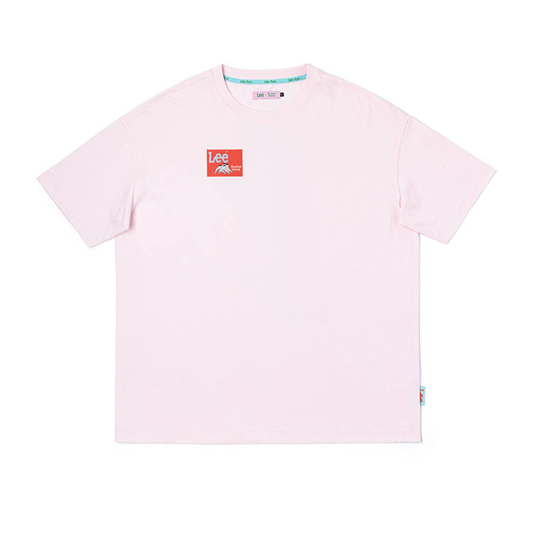 Lee T Shirts Women's Pink Crew Neck Moderate