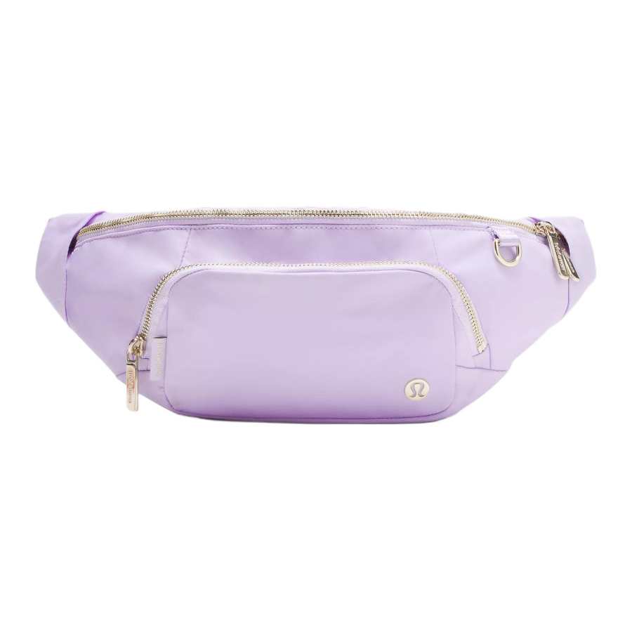 Lululemon Everywhere Recycled Nylon Crossbody Bag, Fanny Pack Extra Large Unisex Lavender & Cream & Gold