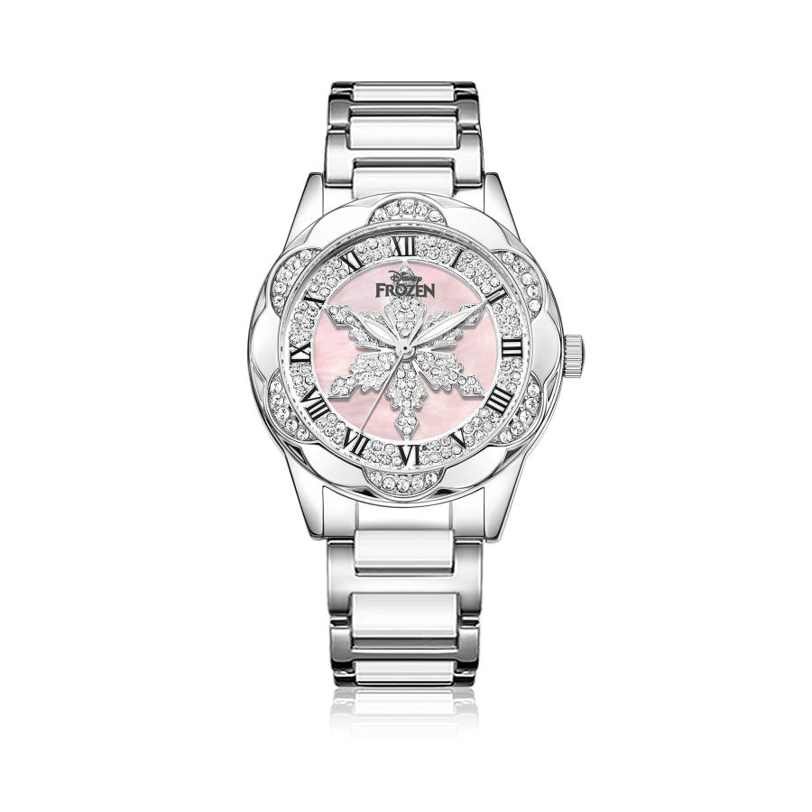 Disney Frozen Quartz Movement Alloy Strap Watch Women's Watch Pink Watch Dial Exquisite Box