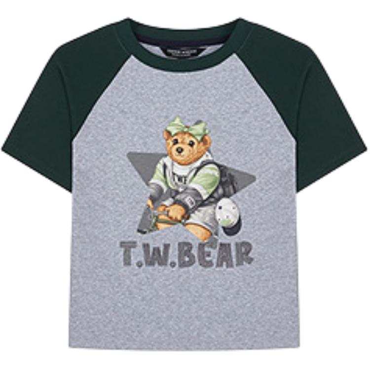 Teenie Weenie T Shirts Women's Crew Neck Moderate Straight Fit
