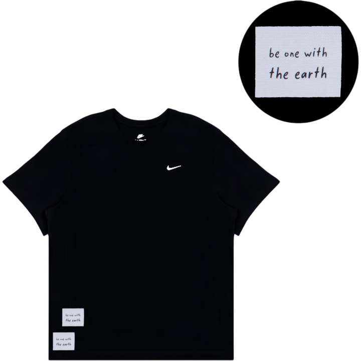 Nike Nike T Shirts Men's Black Crew Neck Moderate Straight Fit