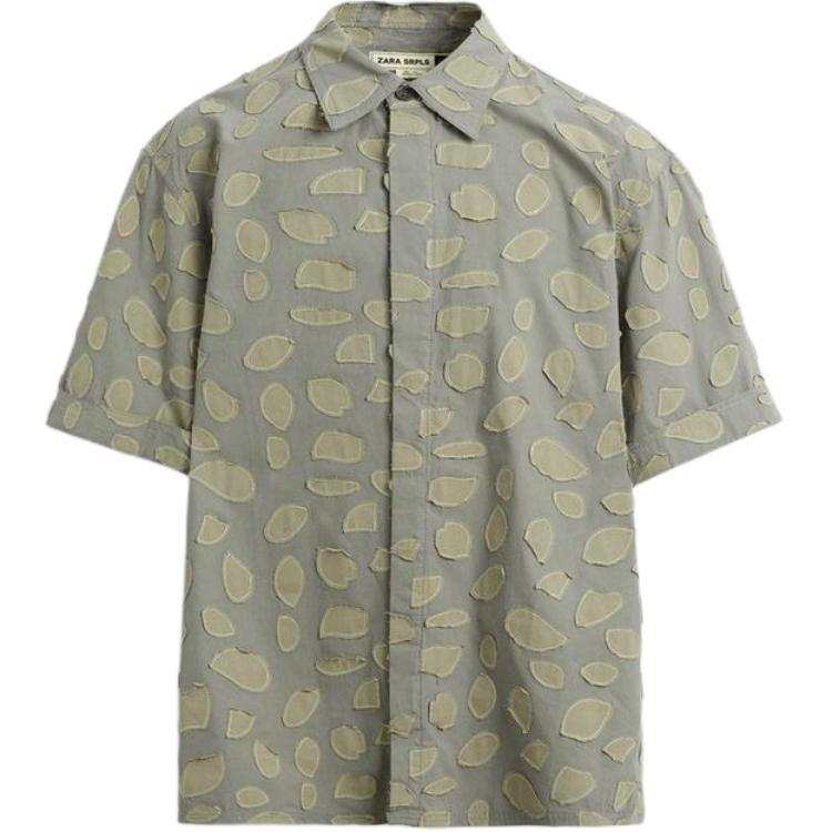 ZARA ZARA Shirts Men's Light Blue Lapel Moderate