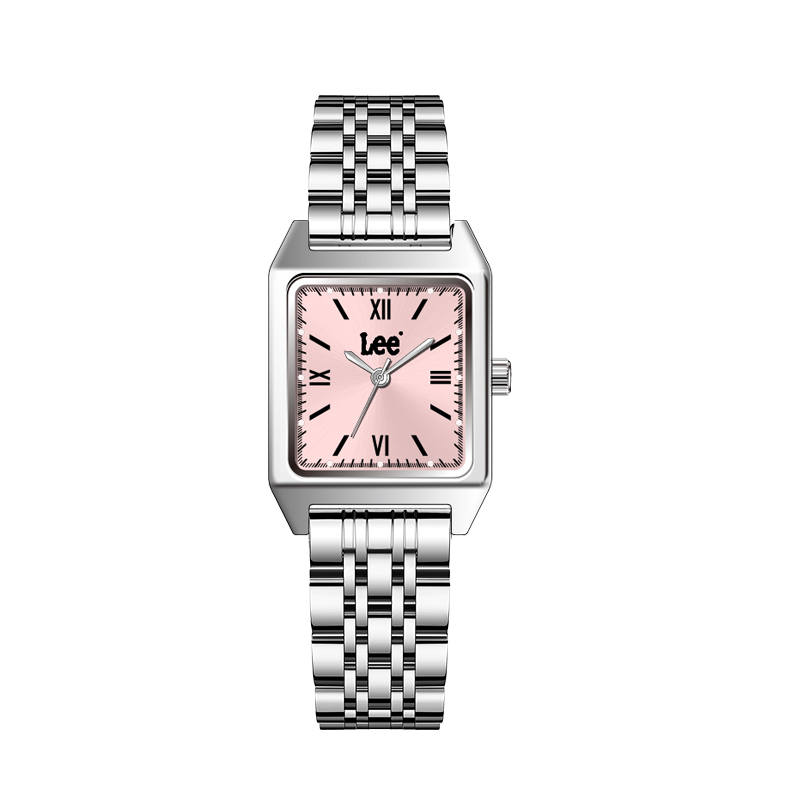 Lee Wrist Watches Quartz Movement Steel Strap Pink Watch Dial Women's Watch