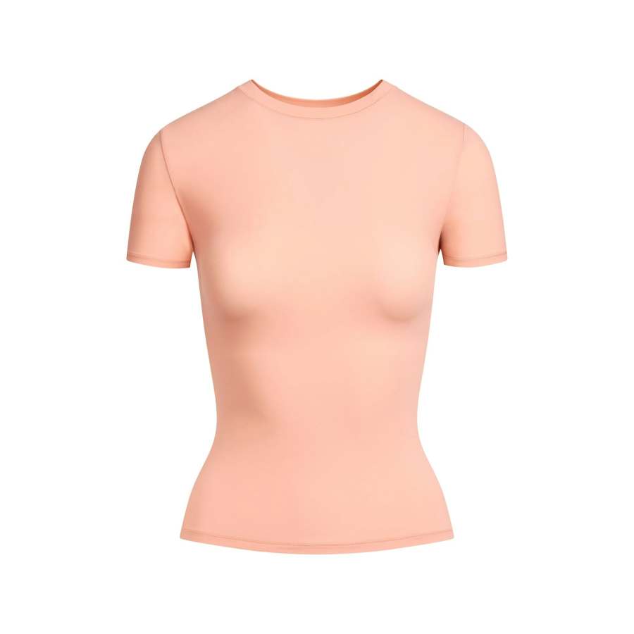 Skims T Shirts Women's DESERT CLAY/Desert Clay Crew Neck Moderate