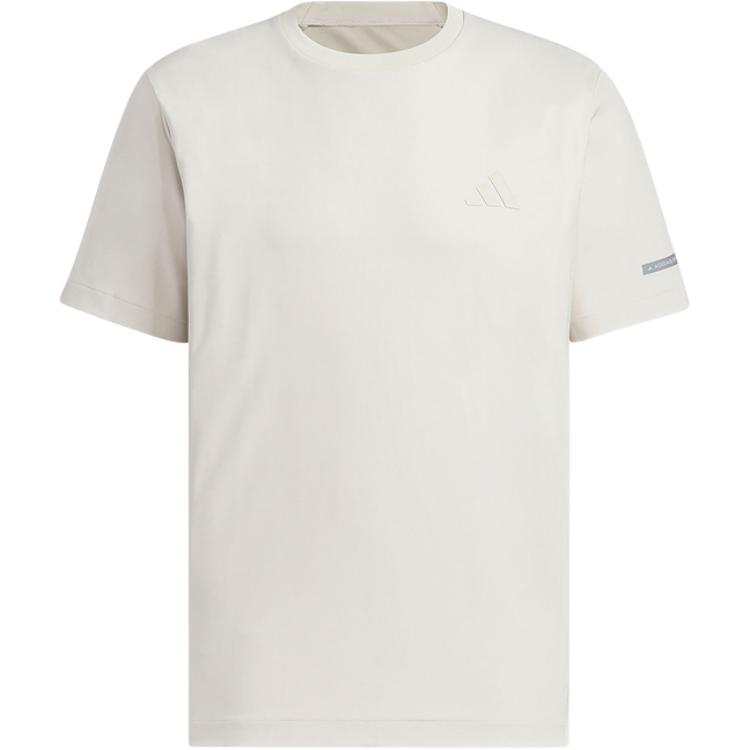 Adidas Adidas T Shirts Men's Beige Crew Neck Moderate Straight Fit