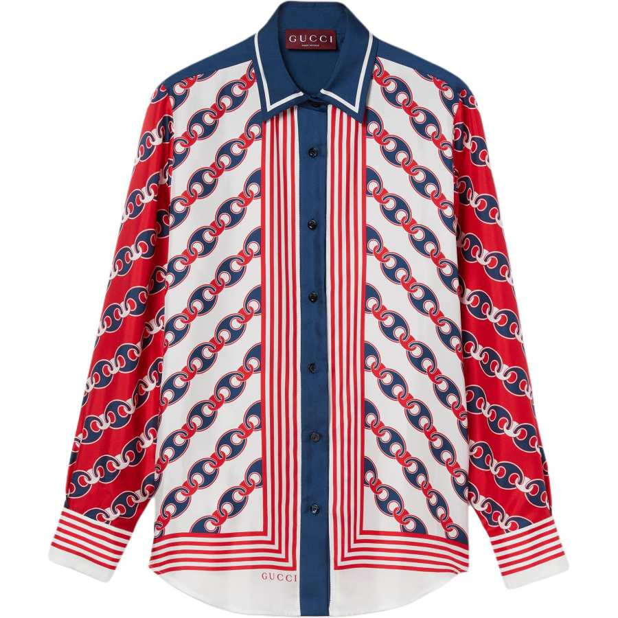 GUCCI Pattered Long Sleeve Shirt