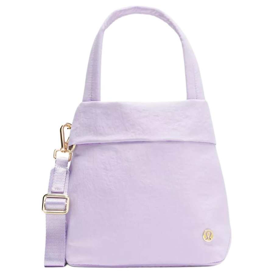 Lululemon On My Level Recycled Nylon One Shoulder Handbag Small Women's Lavender Cream