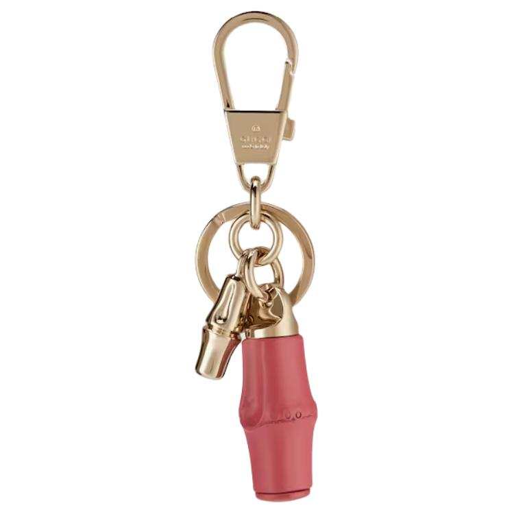 GUCCI Bamboo 1947 Metal Bag Accessory Mini Women's Fuchsia