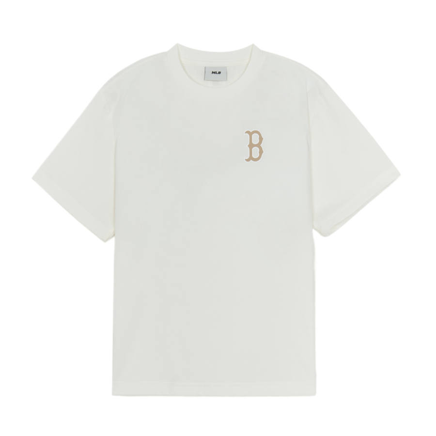 MLB KIDS BASICBoston Red So T Shirt Cream White Children Aged 3 7 Years Old