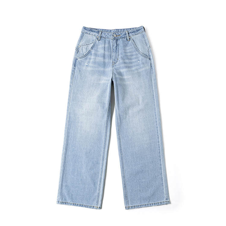 Lee Jeans Women's Light Blue Moderate Wide Leg Pants