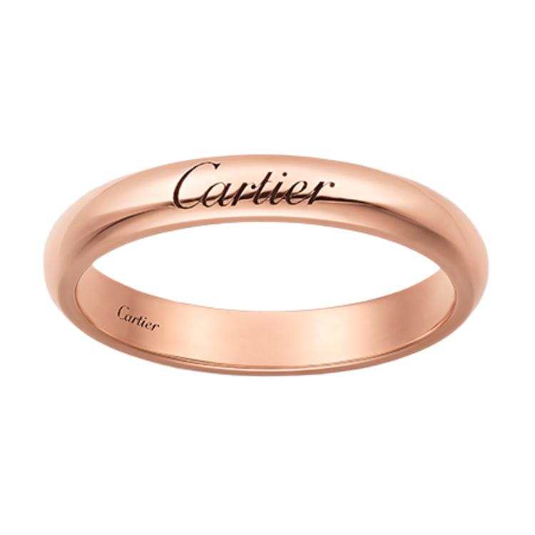 CARTIER C DE CARTIER 18K Gold Rings Unisex Rose Gold