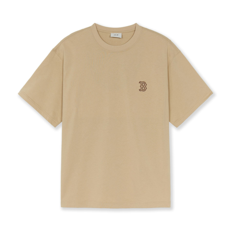 MLB Varsity Boston Red Sox CURSIVE Over FIT T Shirt Unisex Sand Yellow