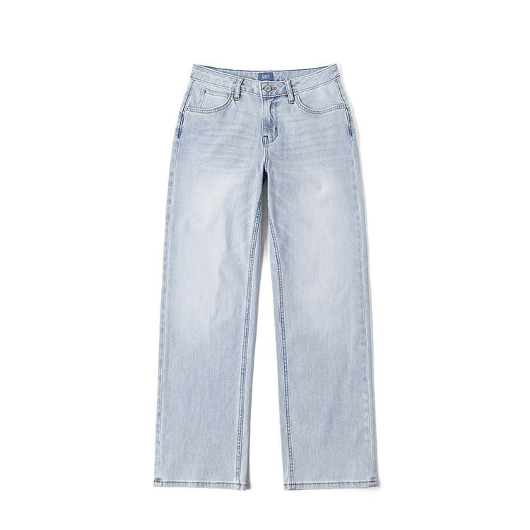 Lee Lee Jeans Women's Light Blue Thin Straight Fit Pants